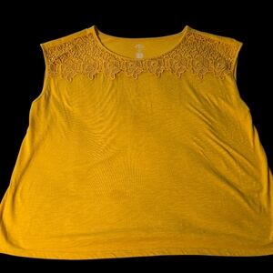 Gold Lace Detail Women's Sleeveless Top By St. John's Bay